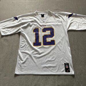 Minnesota Vikings Percy Harvin Reebok Jersey Men Large White #12 NFL Football